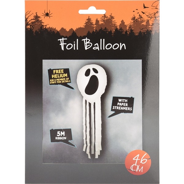 Halloween Spøgelse Folieballon 46x35 cm 