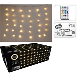 LED Gardinlys 120 x 120 cm 144 LED, Varm Hvid 