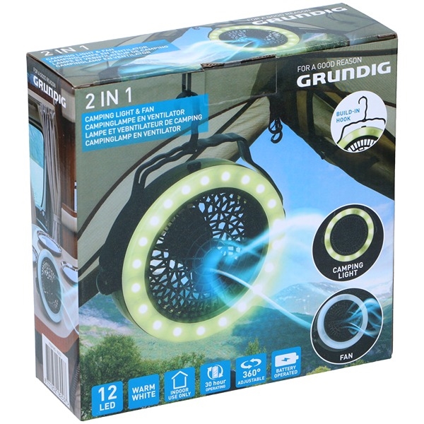 Grundig LED-Lampe med Ventilator 