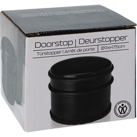 Dørstopper i Mat Sort Rustfrit Stål, 1,1 kg