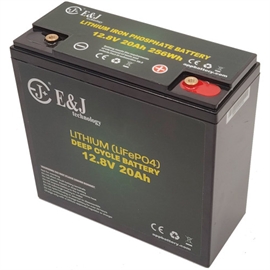 E&J Lithium batteri 12 volt 20Ah (parallel + serie forbindelse)